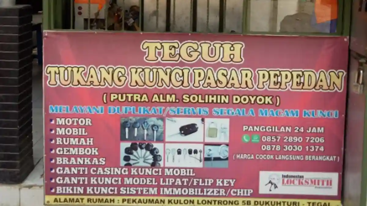 Teguh Tukang Kunci Pasar Pepedan